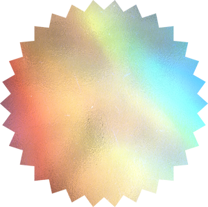 Holographic Sticker Award Circle